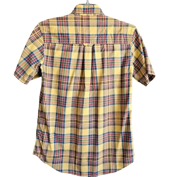 Pendleton Seaside Shirt Mens Plaid Yellow SS Button Down Casual Sz Small - Picture 3 of 9